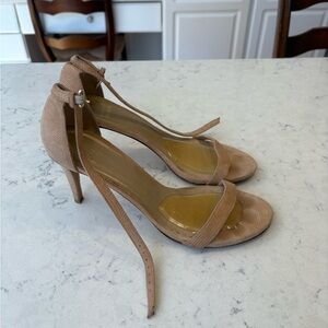 Stuart Weitzman Tan Strappy Heels, Sz 8.5